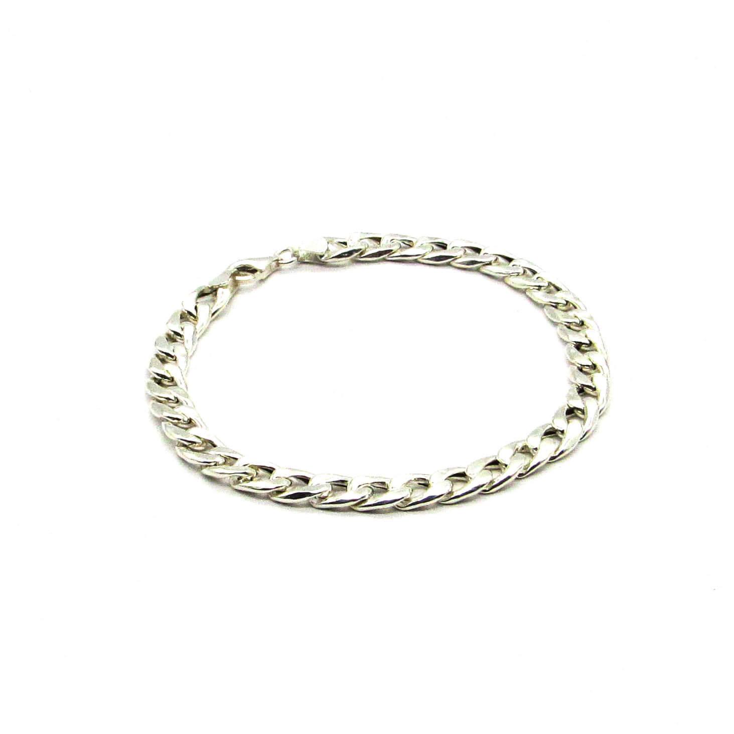 PULSERA GROUMET3 21CM /PLATA